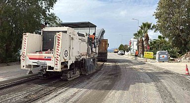 Muğla Büyükşehir'den Bodrum Turgutreis yolunda yenileme çalışması