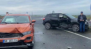 Muratlı-Tekirdağ yolunda kaza: 4 yaralı