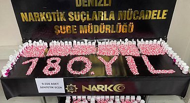 Narkotik polisi ele geçirilen 10 bin uyuşturucu hap ile 180. yaş vurgusu yaptı