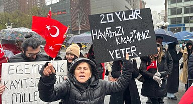 New York'ta İmamoğlu'nun tutukluluğuna protesto