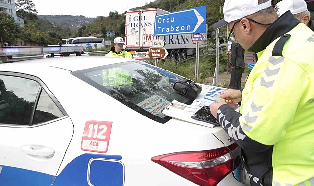 Ordu'da bir haftada 18 binden fazla araç ve sürücüsü denetlendi
