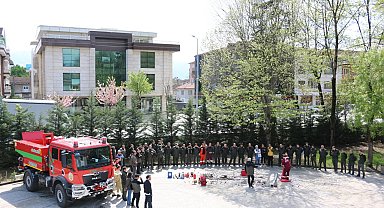 Orman yangını tatbikatı gerçeğini aratmadı
