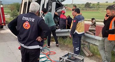 Osmaniye'de tır şarampole devrildi: 1 ölü