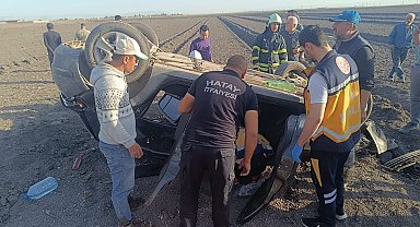 Otomobil takla attı: 3 yaralı