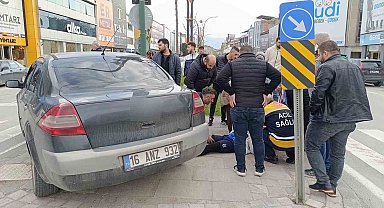 Otomobilin çarptığı bisikletli çocuk yaralandı
