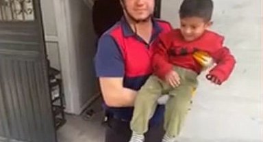 Oyun oynarken mahsur kalan çocuğu itfaiye ekipleri kurtardı
