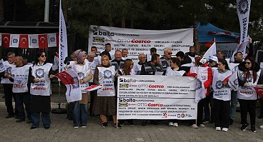 Öz İplik İş, Uşak'ta işten çıkartılan 4 üyesi için eylem yaptı
