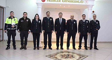 Pasinler Emniyeti'nden Kaymakam Temel'e ziyaret