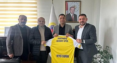 Patnos Belediye Spor Yönetimi, Dedeli Belediye Başkanı Durak'ı makamında ziyaret etti