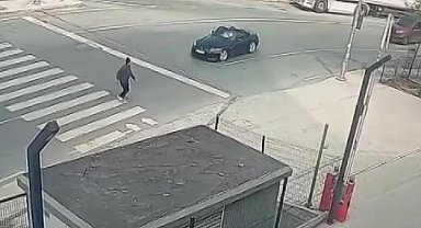 Pendik'te bir sürücü, yaya geçidindeki kişinin üzerine otomobilini sürdü