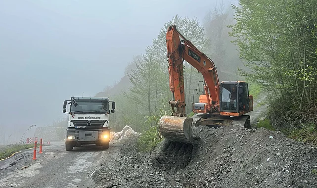 Sakarya'dan heyelan bölgesine anında müdahale