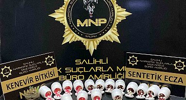 Salihli'de 817 sentetik ecza hapı ele geçirildi