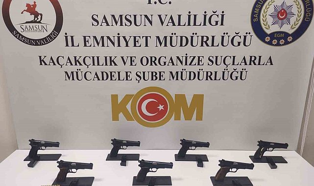Samsun'da 7 adet tabanca ele geçirildi: 3 gözaltı
