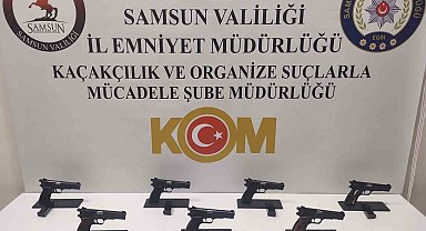 Samsun'da 7 adet tabanca ele geçirildi: 3 gözaltı