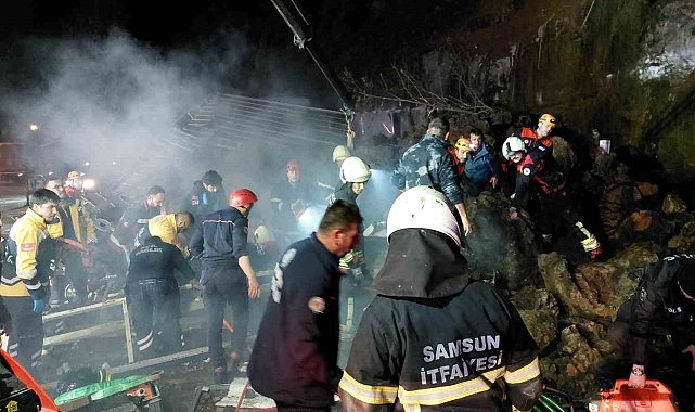 Samsun'da heyelan