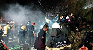 Samsun'da heyelan