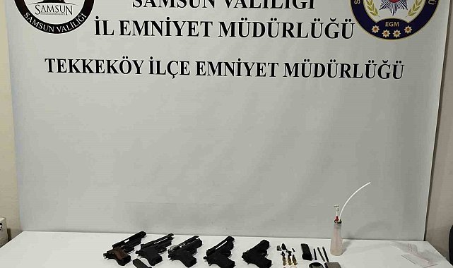 Samsun'da silah ve uyuşturucu operasyonu