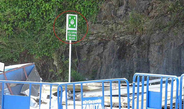 Samsun'daki heyelan faciasında dikkat çeken 'toplanma alanı' tabelası