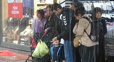 Samsunluların ani sağanak ile sınavı