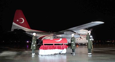 Şehidin naaşı memleketi Erzurum'a getirildi