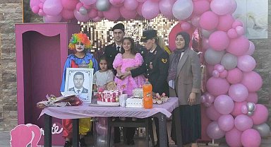 Şehit kızı Elmas, 6'ncı yaş gününü babasının silah arkadaşlarıyla birlikte kutladı