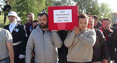 Şehit Polis Memuru Zeki Bacak, Uşak'ta son yolculuğuna uğurlandı