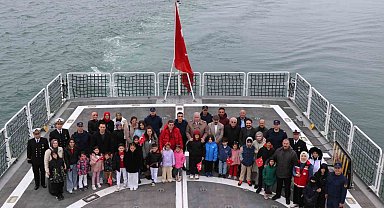 Şehit ve gazi çocukları 23 Nisan'ı TCSG Dost Gemisi'nde kutladı