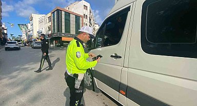 Serik'te öğrenci servisleri denetlendi