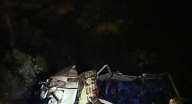 Seydikemer'de domates yüklü kamyon uçuruma yuvarlandı: 1 yaralı