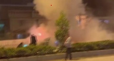 Seyir halindeki otomobilde yangın çıktı