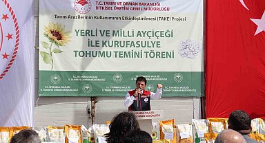 Silivri'de ayçiçeği ve kuru fasulye tohum temini töreni gerçekleştirildi