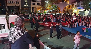 Sındırgı'da Gazze'ye destek yürüyüşü