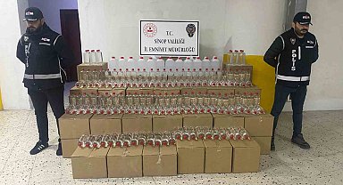 Sinop'ta bin 300 litre sahte alkol ele geçirildi