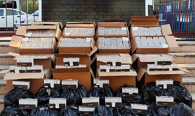 Şüphe üzerine durdurulan araçtan 229 bin makaron çıktı