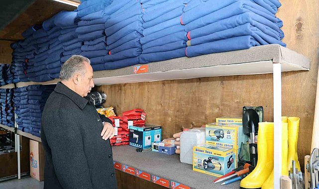 Talas'ta acil durum konteynerleri güven veriyor