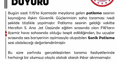 Taşova'da duyulan patlama sesi korkuttu