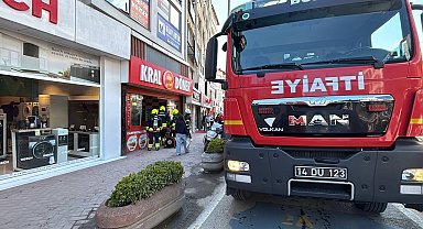 Tavuk döner dükkanında yangın paniği