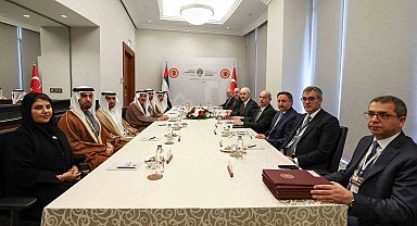 TBMM Başkanı Kurtulmuş, BAE Federal Ulusal Konseyi Başkanı Ghobash ile görüştü