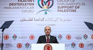 TBMM Başkanı Kurtulmuş, İstanbul'da Filistin'i Destekleyen Parlamentolar Grubu Toplantısında konuştu: