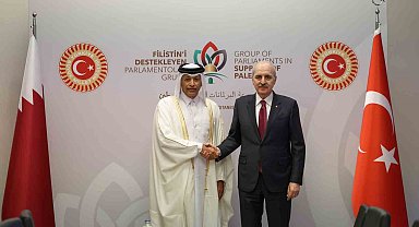 TBMM Başkanı Kurtulmuş, İstanbul'da Katar Şura Meclisi Başkanı Ghanim ile görüştü