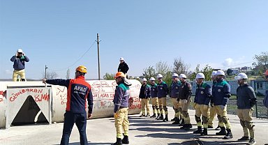 Tekirdağ Orman İşletme personeline enkazda arama kurtarma eğitimi