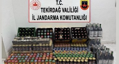 Tekirdağ'da 286 litre kaçak içki ele geçirildi