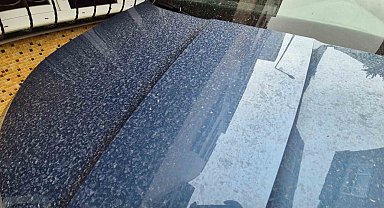 Tekirdağ'da araçların üzeri çamurla kaplandı