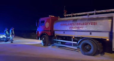 Tekirdağ'da doğalgaz arama kuyusunda gaz kaçağı