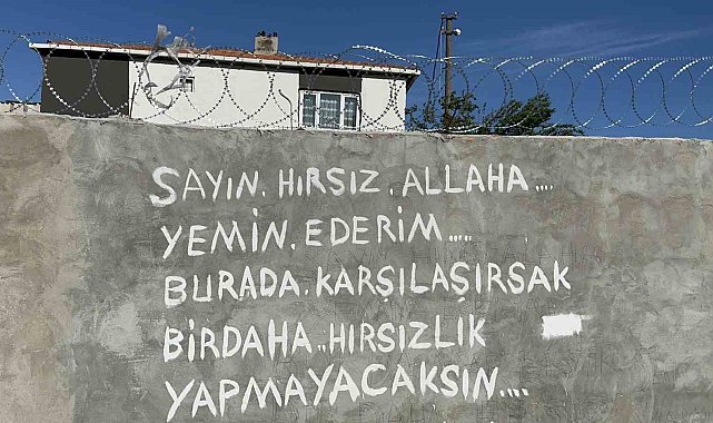 Tekirdağ'da hırsıza duvar yazılı tepki