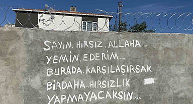 Tekirdağ'da hırsıza duvar yazılı tepki