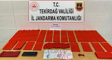 Tekirdağ'da peçeteye emdirilmiş halde uyuşturucu ele geçirildi: 1 tutuklama