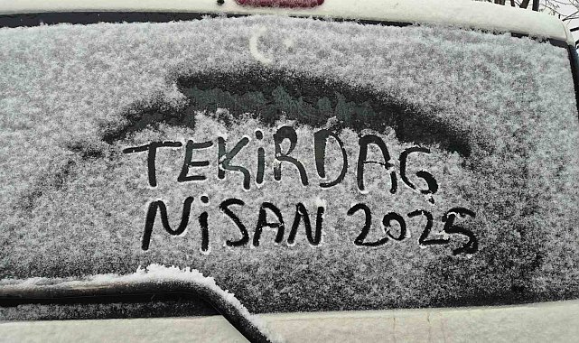 Tekirdağ'ın Süleymanpaşa ilçesinde yüksek kesimler karla kaplandı