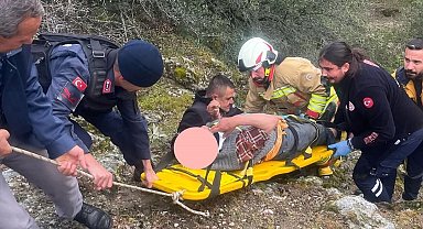 Uçurumdan yuvarlanan zihinsel engelli adam yaralandı