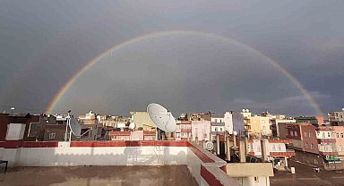 Viranşehir'de gökkuşağı mest etti